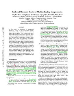 Reinforced Mnemonic Reader for Machine Reading Comprehension