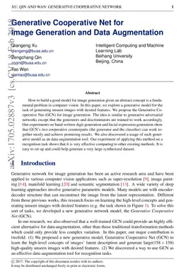Generative Cooperative Net for Image Generation and Data Augmentation