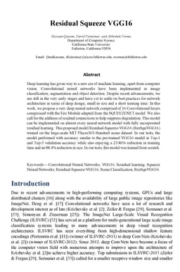 Residual Squeeze VGG16