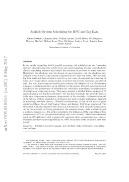 Scalable System Scheduling for HPC and Big Data