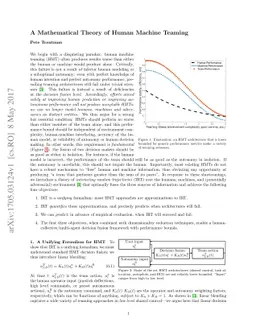 A Mathematical Theory of Human Machine Teaming