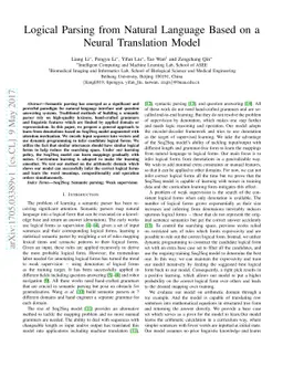 Logical Parsing from Natural Language Based on a Neural Translation
  Model