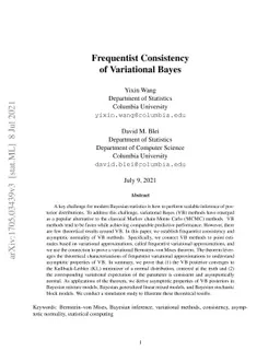 Frequentist Consistency of Variational Bayes