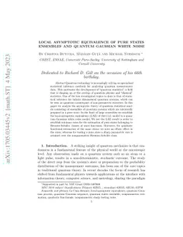 Local asymptotic equivalence of pure quantum states ensembles and
  quantum Gaussian white noise