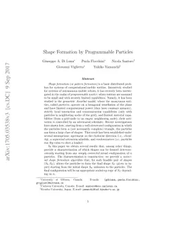 Shape Formation by Programmable Particles