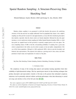 Spatial Random Sampling: A Structure-Preserving Data Sketching Tool