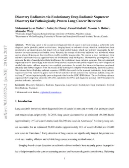Discovery Radiomics via Evolutionary Deep Radiomic Sequencer Discovery
  for Pathologically-Proven Lung Cancer Detection