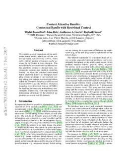 Context Attentive Bandits: Contextual Bandit with Restricted Context