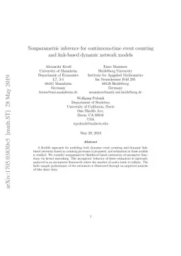 Nonparametric inference for continuous-time event counting and
  link-based dynamic network models