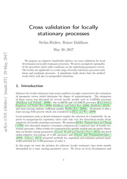 Cross validation for locally stationary processes