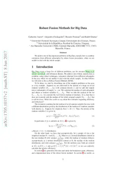 Robust Fusion Methods for Big Data