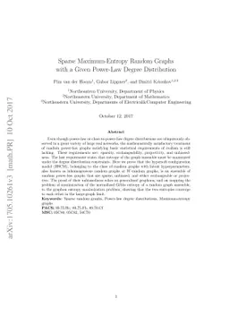 Sparse Maximum-Entropy Random Graphs with a Given Power-Law Degree
  Distribution