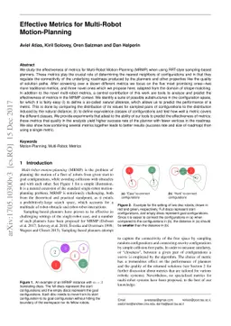 Effective Metrics for Multi-Robot Motion-Planning