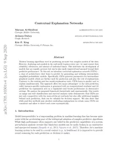 Contextual Explanation Networks