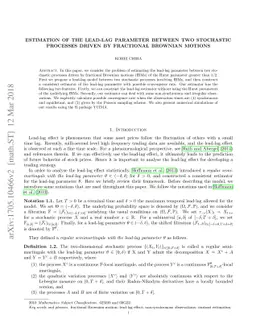 Estimation of the lead-lag parameter between two stochastic processes
  driven by fractional Brownian motions