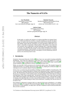 The Numerics of GANs