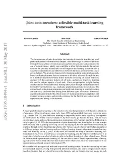 Joint auto-encoders: a flexible multi-task learning framework