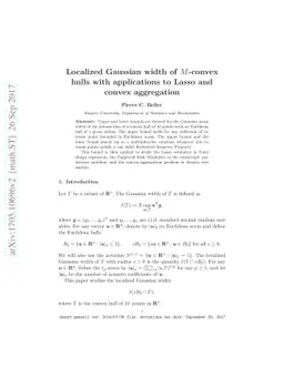Localized Gaussian width of $M$-convex hulls with applications to Lasso
  and convex aggregation