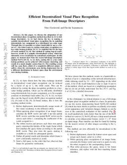 Efficient Decentralized Visual Place Recognition From Full-Image
  Descriptors