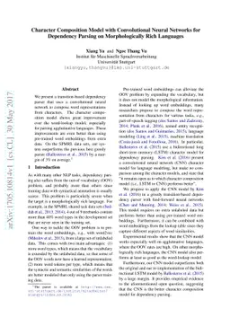 Character Composition Model with Convolutional Neural Networks for
  Dependency Parsing on Morphologically Rich Languages