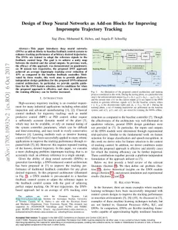 Design of Deep Neural Networks as Add-on Blocks for Improving Impromptu
  Trajectory Tracking