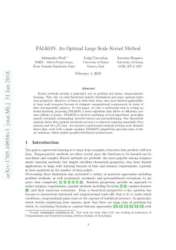 FALKON: An Optimal Large Scale Kernel Method