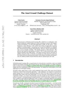 The Atari Grand Challenge Dataset