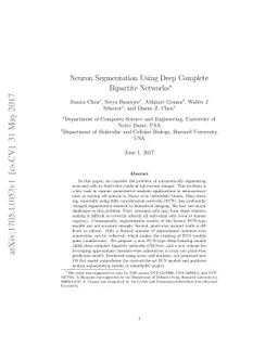 Neuron Segmentation Using Deep Complete Bipartite Networks