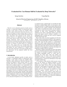 EvaluationNet: Can Human Skill be Evaluated by Deep Networks?