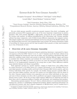 Extreme-Scale De Novo Genome Assembly