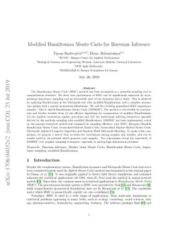 Modified Hamiltonian Monte Carlo for Bayesian inference