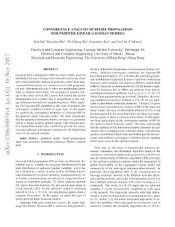 Convergence analysis of belief propagation for pairwise linear Gaussian
  models
