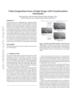 Video Imagination from a Single Image with Transformation Generation