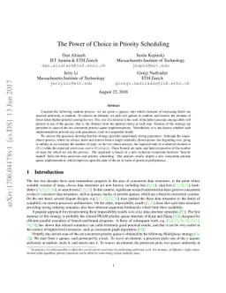 The Power of Choice in Priority Scheduling