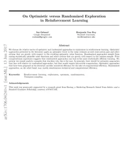 On Optimistic versus Randomized Exploration in Reinforcement Learning