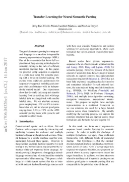 Transfer Learning for Neural Semantic Parsing