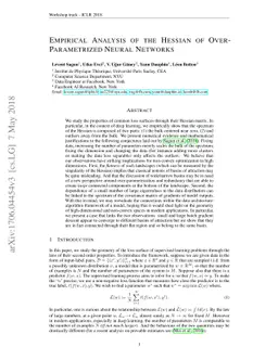 Empirical Analysis of the Hessian of Over-Parametrized Neural Networks