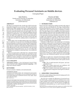 Evaluating Personal Assistants on Mobile devices