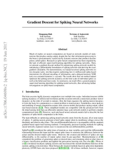 Gradient Descent for Spiking Neural Networks