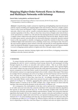 Mapping higher-order network flows in memory and multilayer networks
  with Infomap