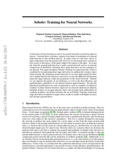 Sobolev Training for Neural Networks