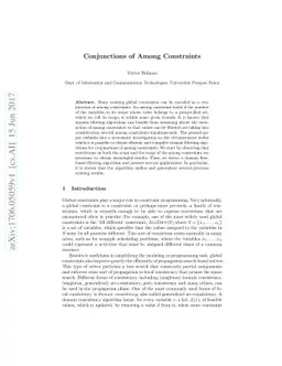 Conjunctions of Among Constraints