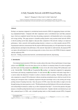 A Fully Trainable Network with RNN-based Pooling