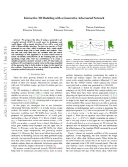 Interactive 3D Modeling with a Generative Adversarial Network