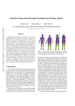 FeaStNet: Feature-Steered Graph Convolutions for 3D Shape Analysis