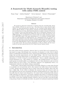 A framework for Multi-A(rmed)/B(andit) testing with online FDR control