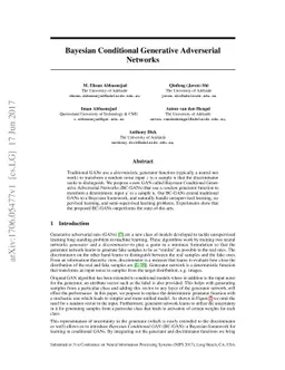 Bayesian Conditional Generative Adverserial Networks