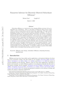Parametric Inference for Discretely Observed Subordinate Diffusions