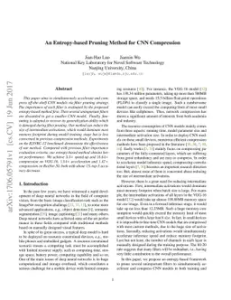 An Entropy-based Pruning Method for CNN Compression