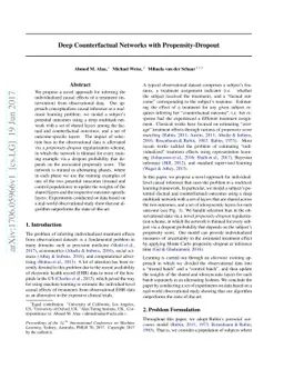 Deep Counterfactual Networks with Propensity-Dropout